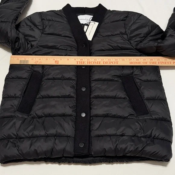 Rebecca Minkoff Black Quilted Puffer Jacket M NWT - Picture 8 of 12